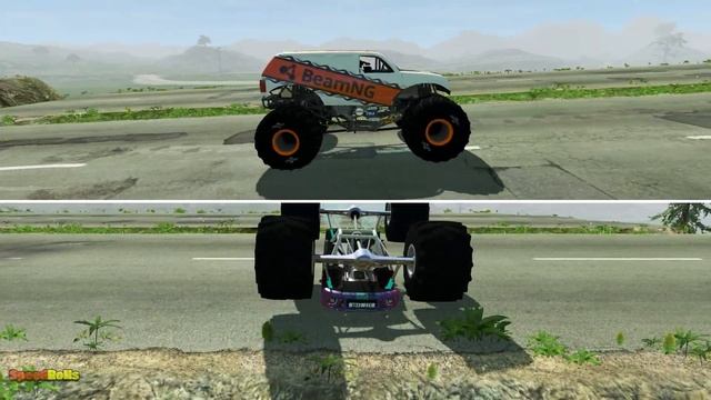 CRD Monster Truck VS Raven R20 Monster Truck - Beamng drive | SpeedRolls смотреть онлайн