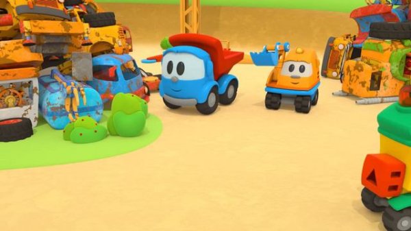 Car cartoons full episodes & baby cartoons. Street vehicles for kids. Leo the Truck & water slides.