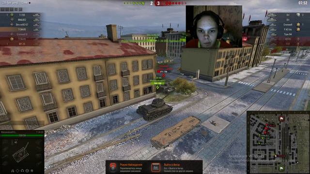 Школьница в World of Tanks: вылазка на МТ25. 1200 УРОНА ЗА 1,5 минуты боя!!!!!! смотреть онлайн
