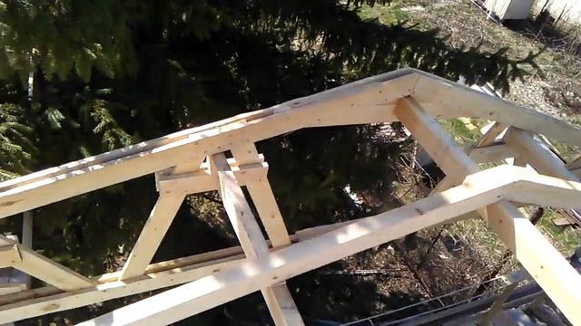 Устройство навеса из профлиста смотреть онлайн