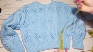 Ещё один проект готов! Джемпер для девочки 5 лет. #вязание #вязаниедлядетей #vlog