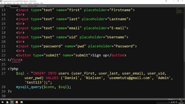 38: Insert data from a website into a database using MySQLi | PHP tutorial | Learn PHP programming смотреть онлайн