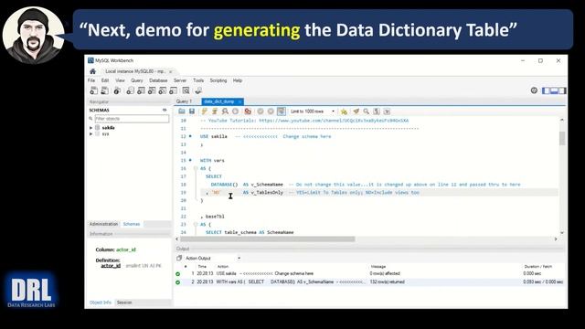 How to generate MySQL data dictionary from SQL script смотреть онлайн