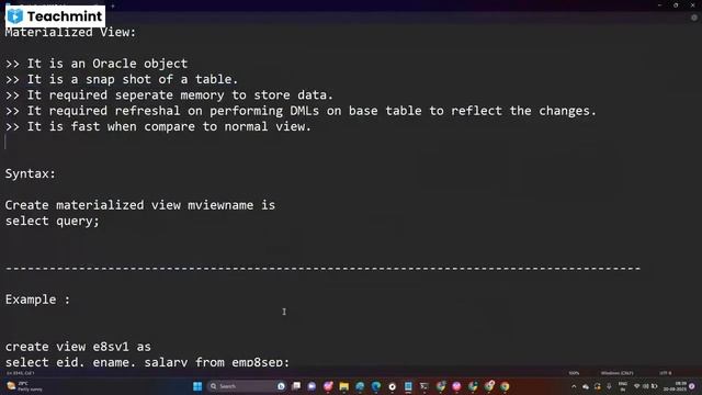 Oracle Views and its type смотреть онлайн