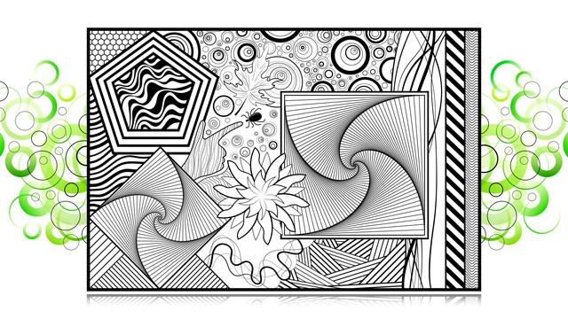4K Abstract digital picture with random squares, spirals and small mite смотреть онлайн