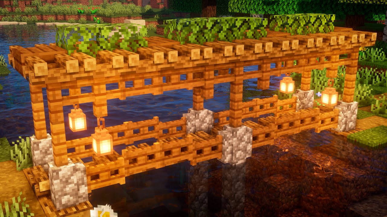 КАК ПОСТРОИТЬ МОСТ В МАЙНКРАФТ! смотреть онлайн