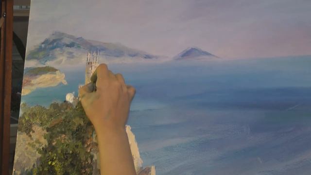 Ласточкино гнездо Крым. Морской пейзаж поэтапно смотреть онлайн