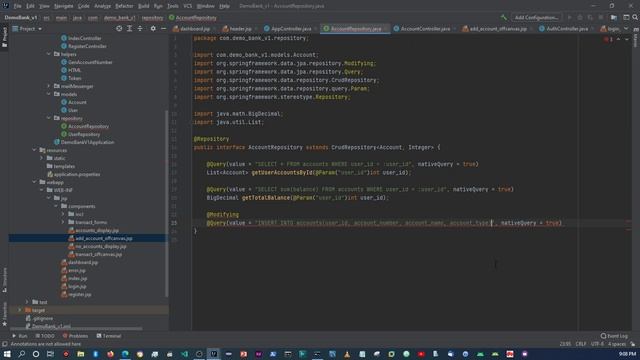 26 DEMO ONLINE BANKING APP WITH SPRING BOOT CREATING BANK ACCOUNTS смотреть онлайн
