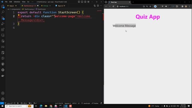 88. Display Welcome Page Component after successful loading questions from API - React18 смотреть онлайн