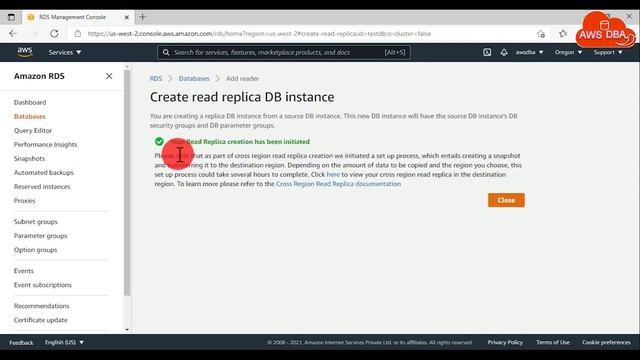 16 Creating a read replica in a different AWS Region смотреть онлайн