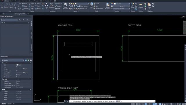 Living Room Furniture | Autocad LT for Architecture 08 смотреть онлайн