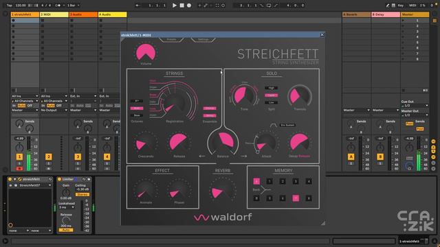 Waldorf Streichfett (String Synth VST) - Demo by Crazik смотреть онлайн