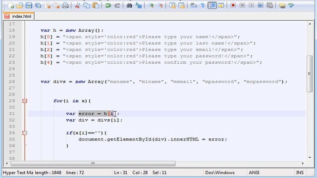 JAVA SCRIPT PART 39 Final Project Create a Simple Validation Form 45 смотреть онлайн