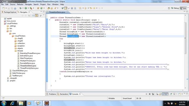 EasyJavaTutorials.in | Hindi Tutorial | JAVA Thread | Thread Join function example demonstration смотреть онлайн