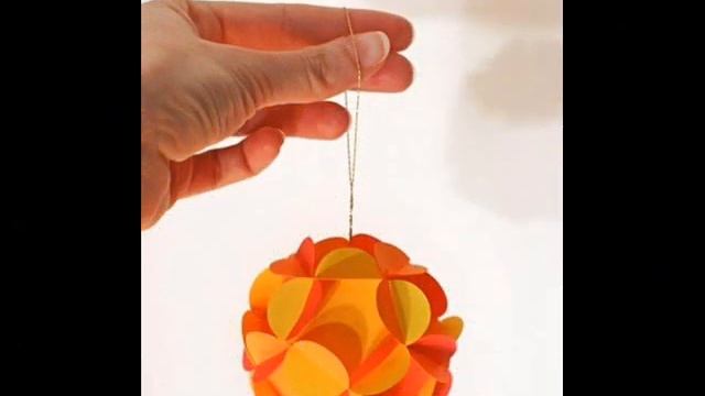 МК - объемный шар из бумаги для декора /// Master Class - the bulk of the paper ball смотреть онлайн