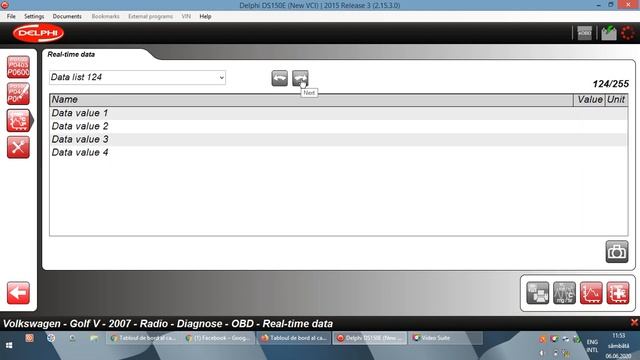 Delphi Ds150 - VW Golf Mk5 - Radio Real Time Data смотреть онлайн