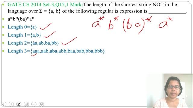 GATE CS 2014 Set-3,Q15:The length of the shortest string NOT in the language over Σ = {a,b} of the смотреть онлайн