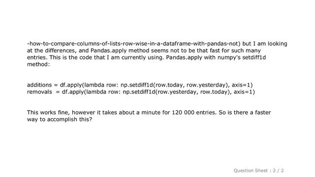 Pandas : Comparing lists in two columns row-wise efficiently смотреть онлайн