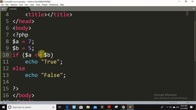 Comparison Operators in PHP | Relational Operators | PHP Tutorial for beginners in Hindi / Urdu смотреть онлайн
