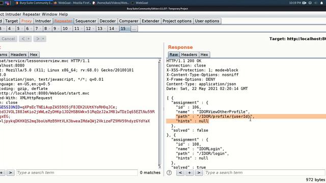 WebGoat 8 - Insecure Direct Object References Guessing & Predicting Pattern смотреть онлайн