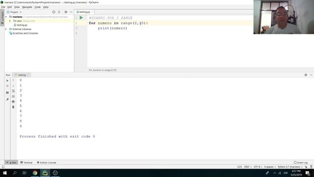 Curso de Python. 11. Bucles, loops - FOR - usando range. смотреть онлайн