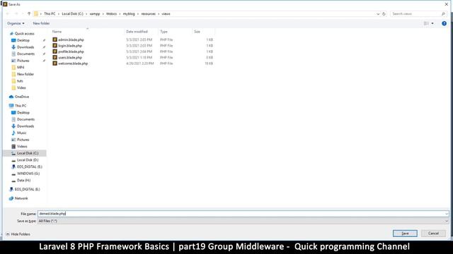 #19 Laravel 8 PHP Framework Basics | Group Middleware | Quick programming tutorial смотреть онлайн