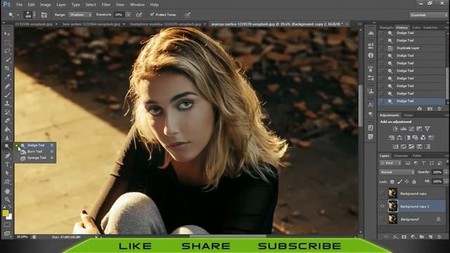 #78 Part 2 Dodge tool and Burn tool in photoshop Hindi | photoshop class | photoshop tools Tutorial смотреть онлайн