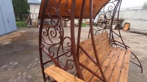 САДОВЫЕ КАЧЕЛИ из Профильной трубы с Элементами Ковки. Металлические качели своими руками