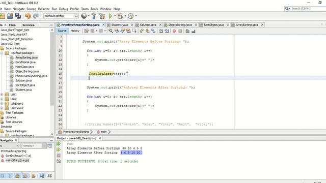 Array Sorting in Java Part-1 (Primitive data type) смотреть онлайн