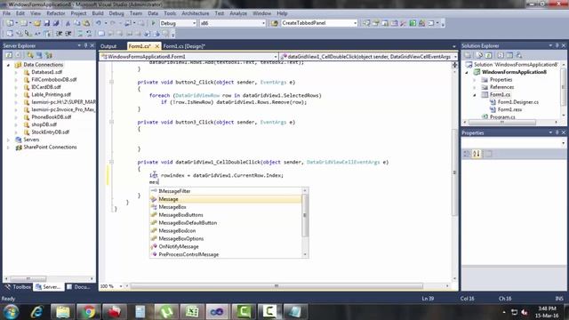 DataGridView Currently Selected Row Index Number In C# смотреть онлайн