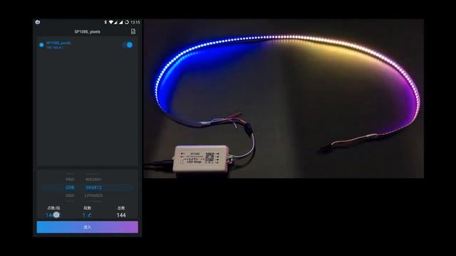 SP108E WiFi SPI Controller Working With IOS&Android APP- For WS2812B Addressalbe LED Strip смотреть онлайн