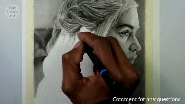 Drawing Daenerys Targaryen |Emilia Clarke| (Game of Thrones) Fine Sketch Art смотреть онлайн