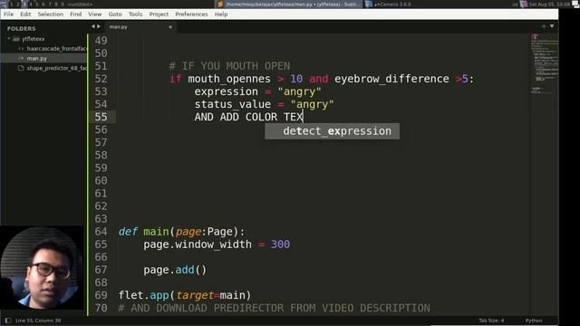 Flet Tutorial - Face Expression Recognition Webcam Camera смотреть онлайн