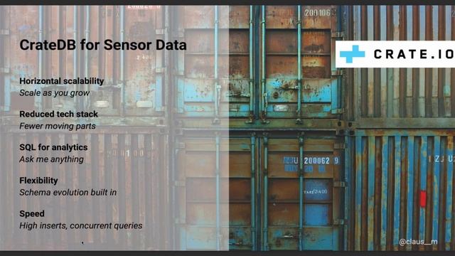Webinar: Get Started with CrateDB & Sensor Data смотреть онлайн