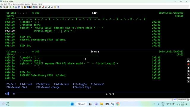 Using VALUES INTO instead of SELECT INTO and SQL cursor in Dynamic SQL Queries in SQLRPGLE (AS400) смотреть онлайн