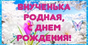 С Днём Рождения Внученька любимая! Поздравление внучке с днём рождения