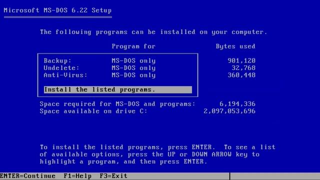 Установка MS DOS 6.22 с CD . смотреть онлайн