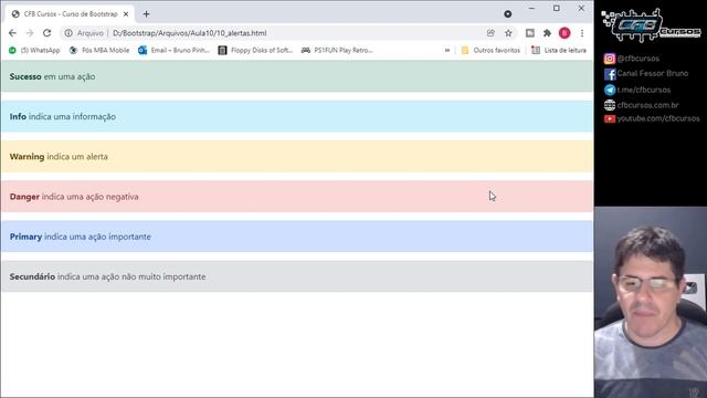 Classes para alertas no Bootstratp [Alertas Bootstrap] - Curso de Bootstrap - Aula 10 смотреть онлайн