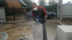 Простой способ резки газоблока.  (ВСЁ САМ) Как быстро резать газоблок? У блоки из газобетона.
