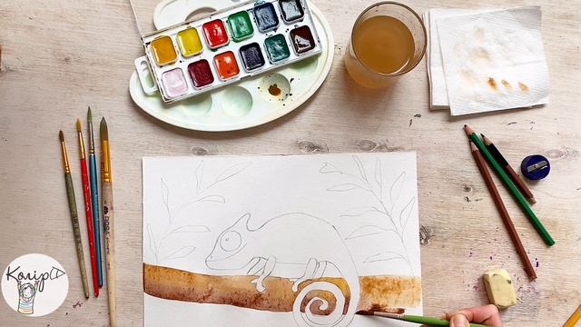 Рисуем хамелеона! смотреть онлайн