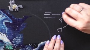 Плавный БЭКСТИЧ / Белый бэк в 1 и 2 нити. #backstitch