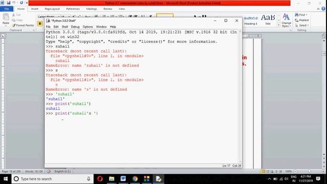 Python Lecture - 4 In HINDI "String in Python" +91 9773038607 For Online Training Contact Me смотреть онлайн
