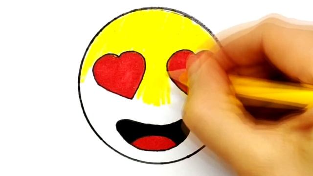 Как нарисовать Смайлик с Сердечками на День Влюбленных. Простые Рисунки для срисовки #408. смотреть онлайн