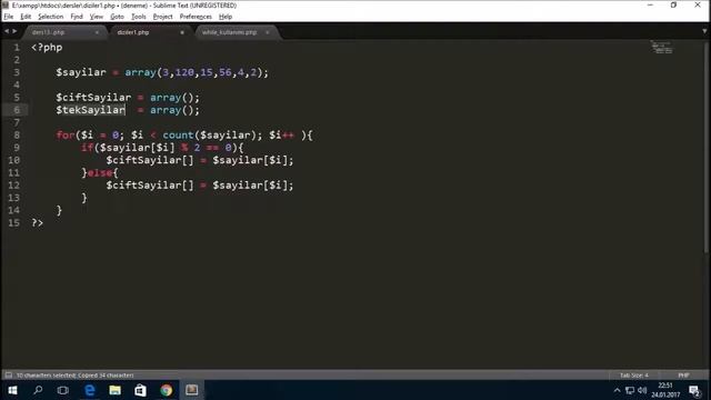 Php Diziler (Count, Unset, Array_keys, Array_values) Kullanımı смотреть онлайн