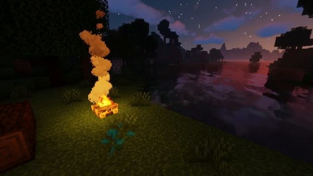 ? ? Minecraft Campfire And Ocean Waves Ambience With Music (4K Shaders) ? ? смотреть онлайн