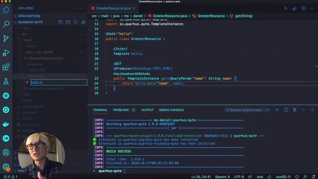 Rendering Web Apps using Quarkus Qute Template Engine смотреть онлайн