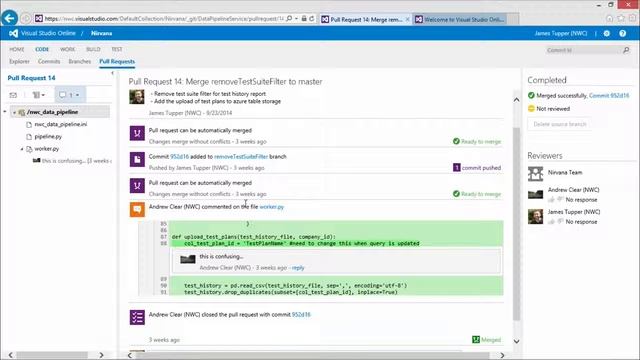 04 Managing Source Code with Git in Visual Studio Online смотреть онлайн