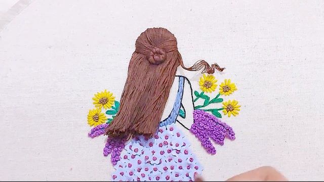 Amazing,Beautiful Hand Embroidery Doll Design/Girl and Hair Embroidery for Beginners/Curly Hairstyl смотреть онлайн