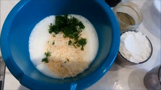 Блинчики с зеленью и сыром. PANCAKES WITH GREENERY AND CHEESE смотреть онлайн