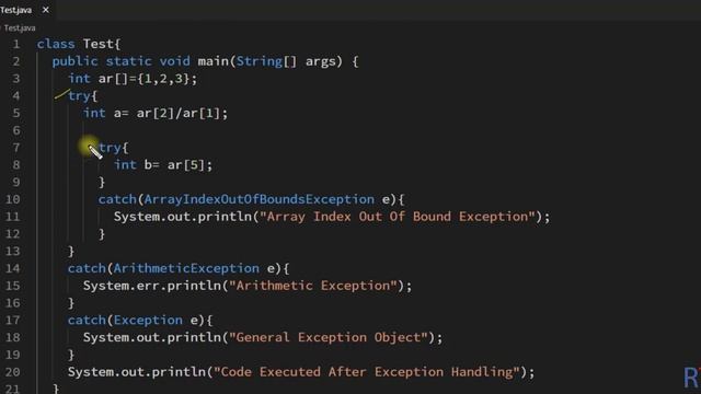 Java-114- Nested Try Block in Java || Java Exception Handling смотреть онлайн